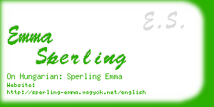 emma sperling business card